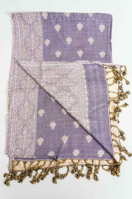 Patterned viscose scarf 65x200 cm