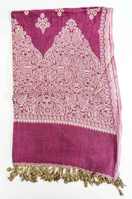 Patterned viscose scarf 65x200 cm