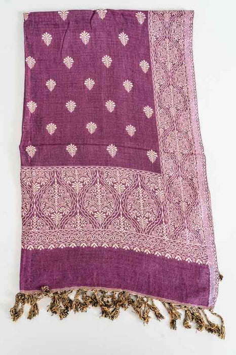 Patterned viscose scarf 65x200 cm