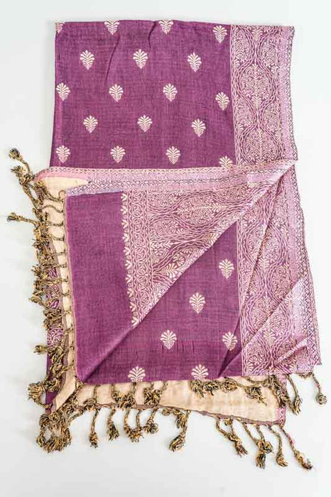 Patterned viscose scarf 65x200 cm