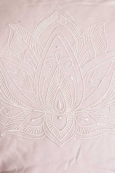 Coussin de méditation rond fleur de lotus vieux rose 30x30x15cm