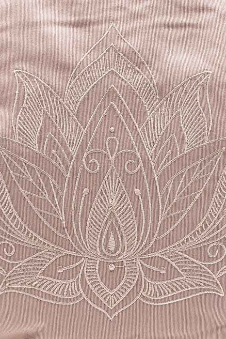 Coussin de méditation rond fleur de lotus vieux rose 30x30x15cm