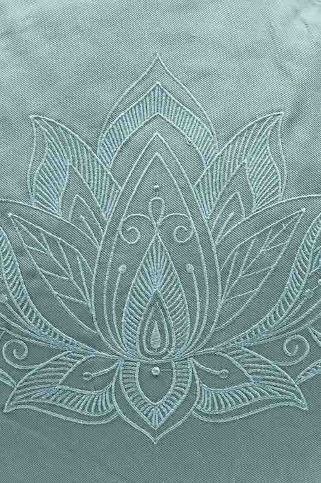 Meditation cushion round lotus flower sage 30x30x15cm