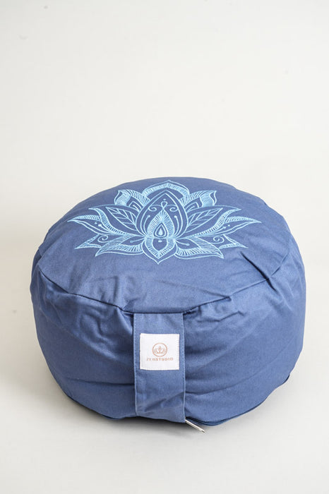 Coussin de méditation rond fleur de lotus lilas 30x30x15cm