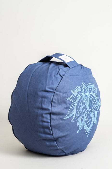 Coussin de méditation rond fleur de lotus lilas 30x30x15cm