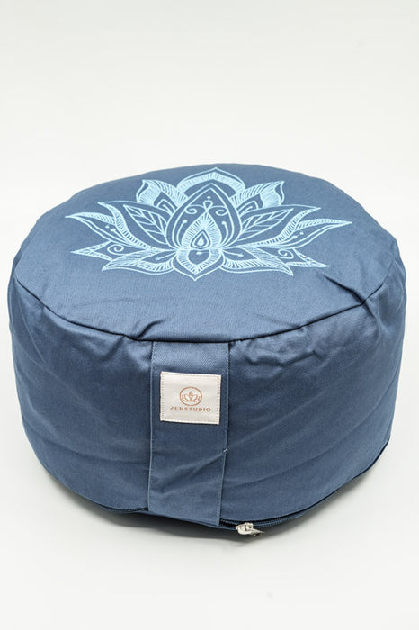 Coussin de méditation rond fleur de lotus lilas 30x30x15cm