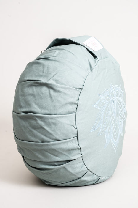 Coussin de méditation citrouille fleur de lotus sauge 30x30x15cm