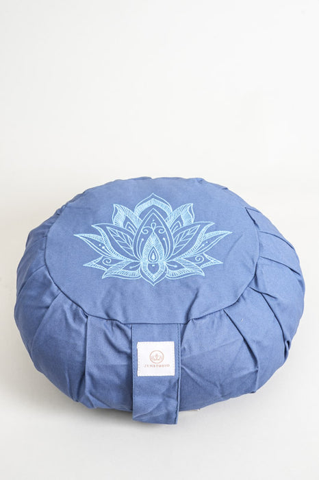 Coussin de méditation citrouille fleur de lotus lilas 30x30x15cm