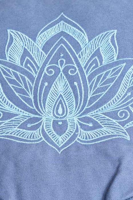 Coussin de méditation citrouille fleur de lotus lilas 30x30x15cm