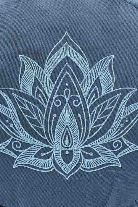 Coussin de méditation citrouille fleur de lotus lilas 30x30x15cm