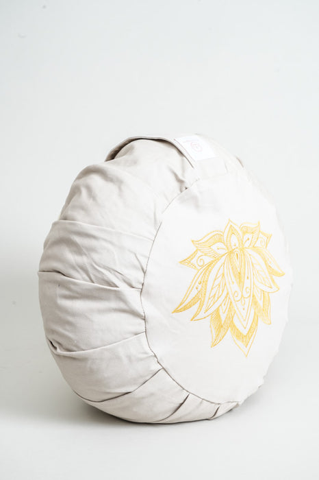 Coussin de méditation citrouille fleur de lotus beige 30x30x15cm