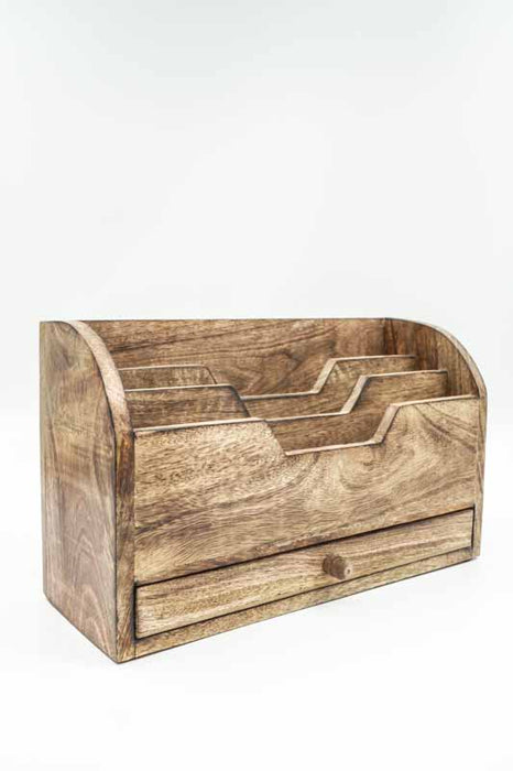 Boîte de rangement mangue avec tiroir 29.5x11.5x17.5cm