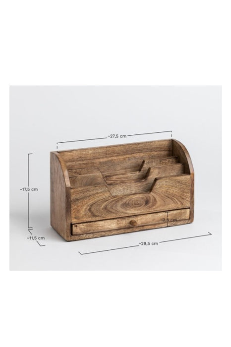 Boîte de rangement mangue avec tiroir 29.5x11.5x17.5cm