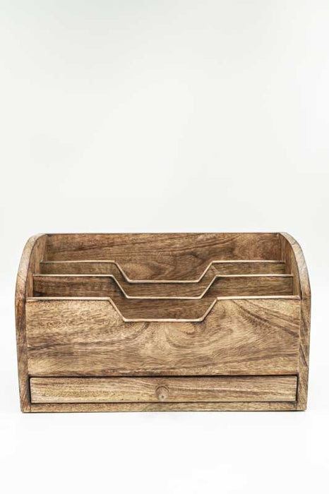 Boîte de rangement mangue avec tiroir 29.5x11.5x17.5cm