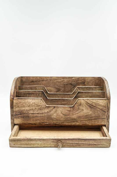 Boîte de rangement mangue avec tiroir 29.5x11.5x17.5cm