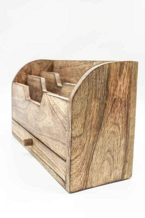 Boîte de rangement mangue avec tiroir 29.5x11.5x17.5cm