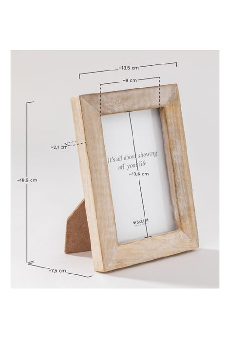 Photo frame mango wood dark 13.5x18.5cm
