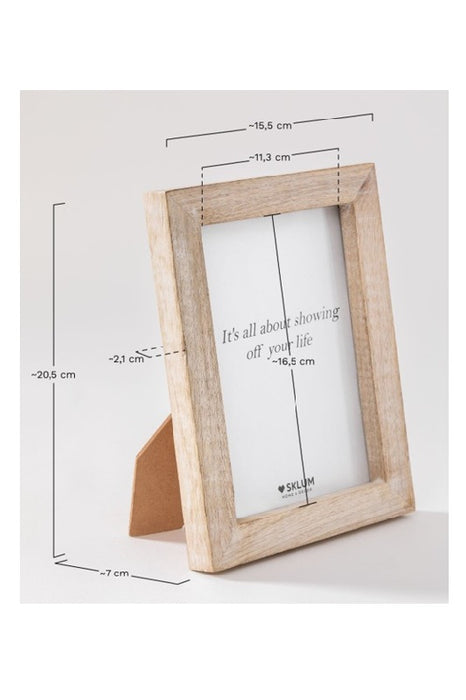 Photo Frame Mango Wood Light 15.5x20.5cm
