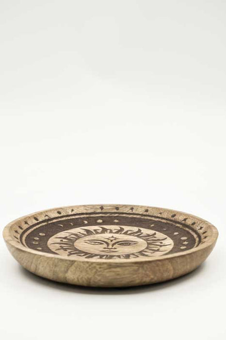 Dekoteller Mangoholz "Sun Moon - Sonne" klein 15x2cm