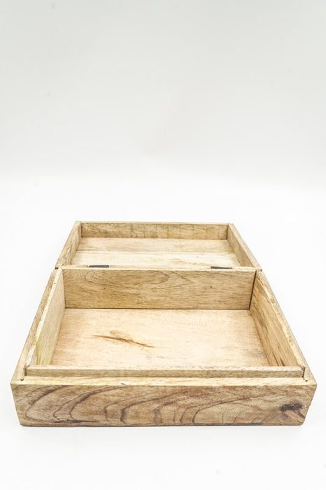 Mango wood box "Sun Moon" large 25x17.75x9cm