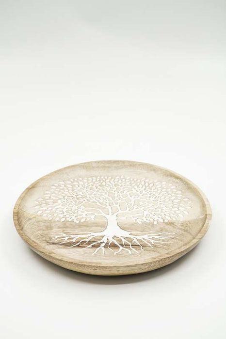 Dekoteller Mangoholz "Tree of Life" mittel 20x2cm