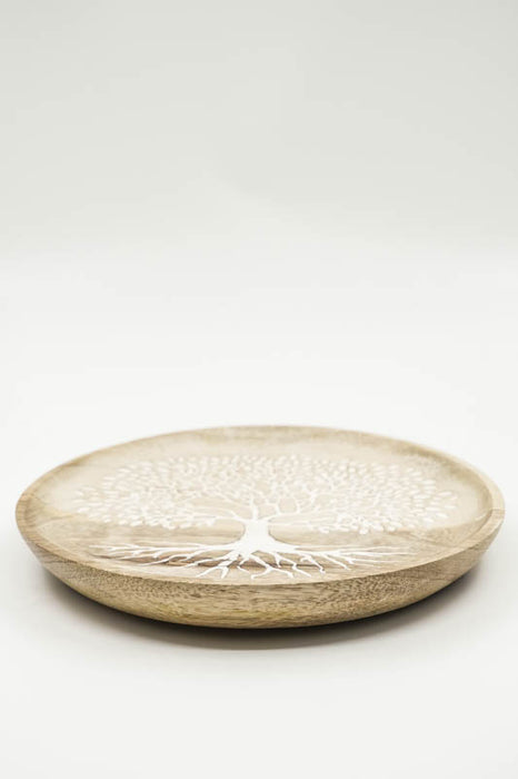 Dekoteller Mangoholz "Tree of Life" mittel 20x2cm