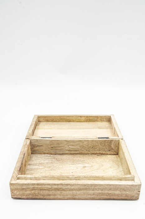 Box Mangoholz "Monstera" mittel 21.5x14x7cm