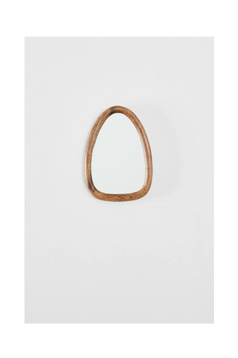 Spiegel Mangoholz abstrakte Form schmal 30x21.5x2cm