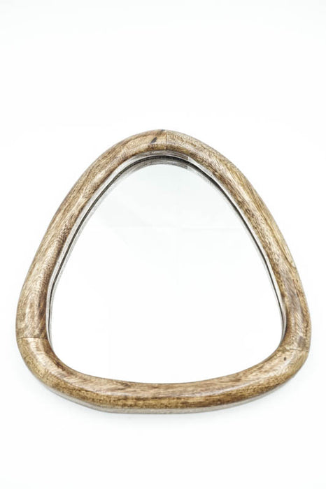 Mirror mango wood abstract shape wide 22x25x2cm
