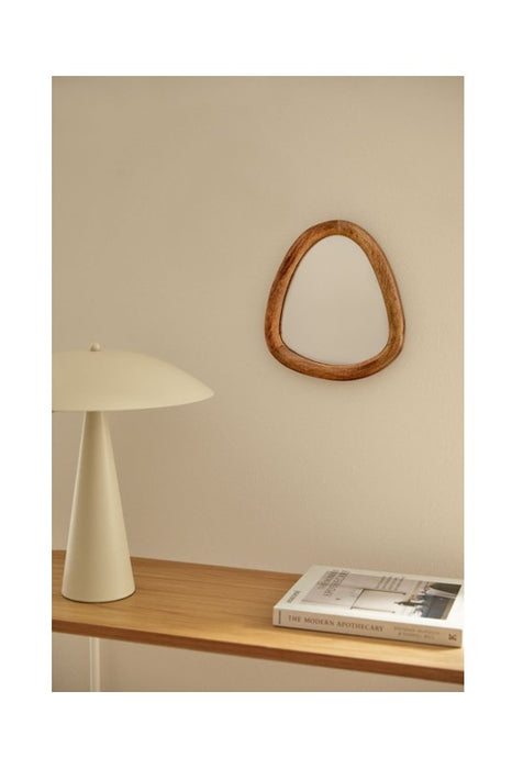 Mirror mango wood abstract shape wide 22x25x2cm