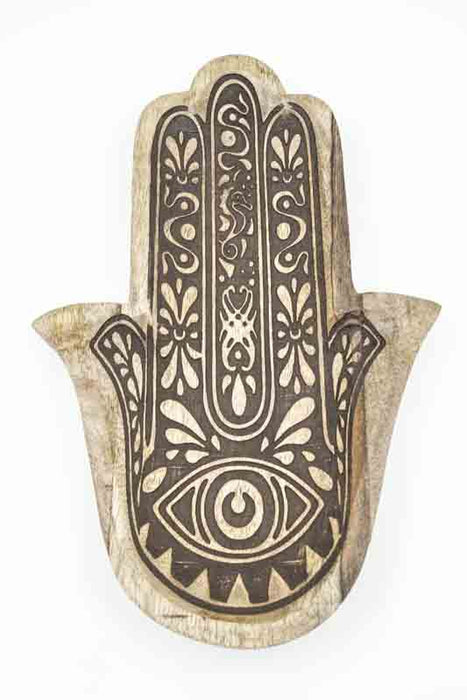 Dekoteller Mangoholz Hamsa 30x2x20 cm