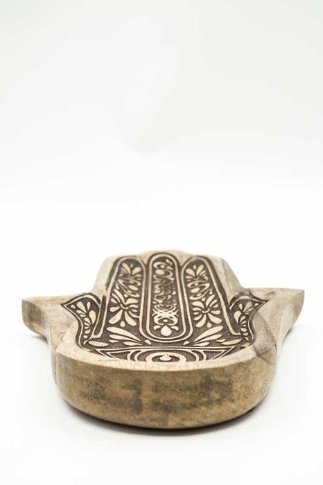 Dekoteller Mangoholz Hamsa 30x2x20 cm