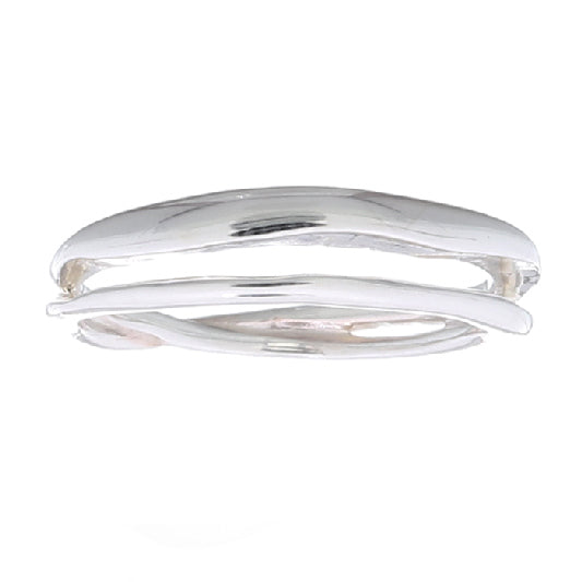 Silberring Doppelband