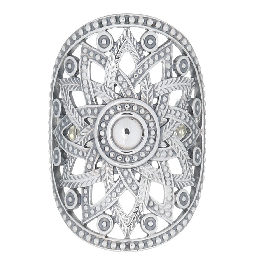 Silberring Lotus Mandala