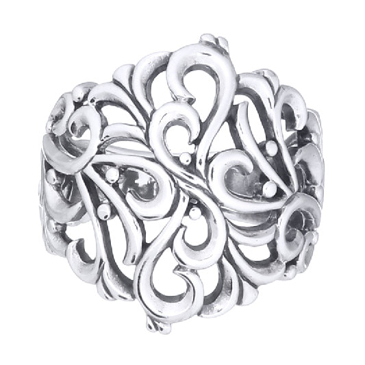 Silberring filigranes Herz