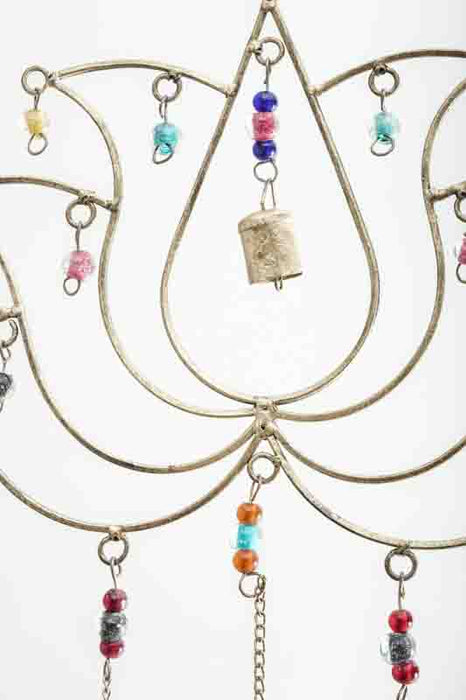Hanging Decoration Lotus Flower with Glass Beads 40x65cm