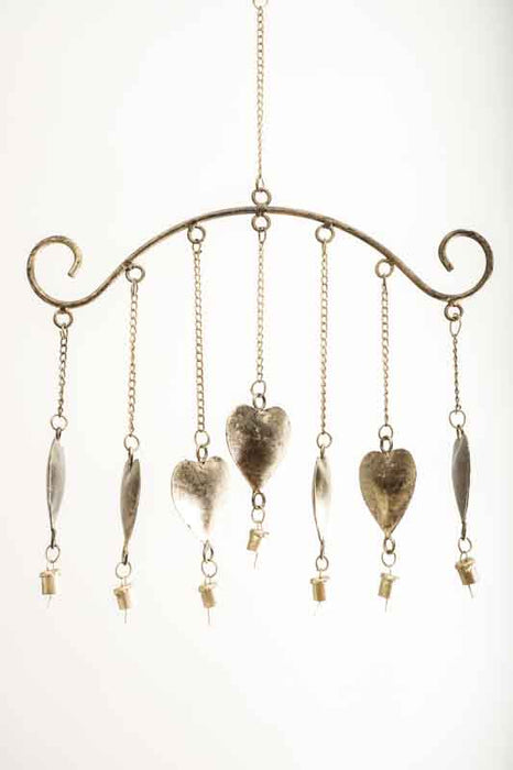 Hanging Decorative Hearts with Bells