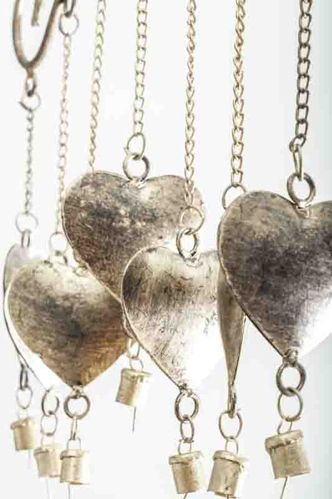 Hanging Decorative Hearts with Bells