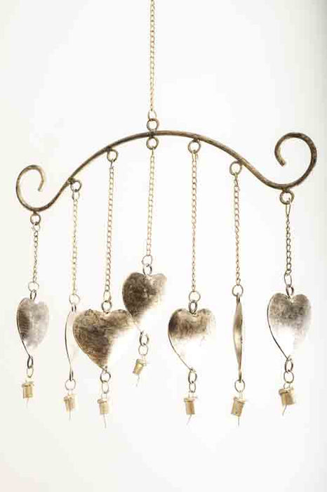 Hanging Decorative Hearts with Bells