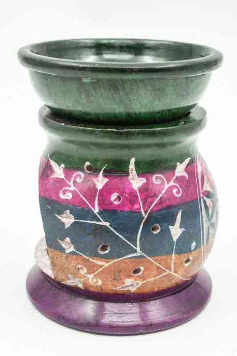 Soapstone Aroma Lamp Flower of Life 7.5x10cm