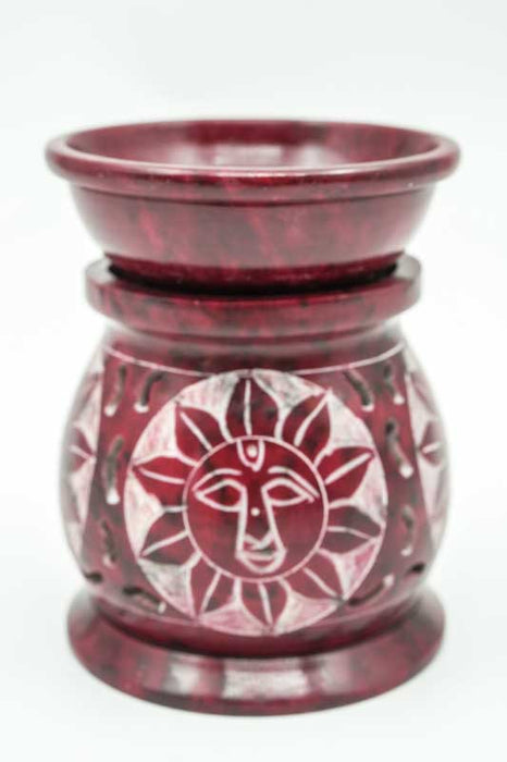 Duftlampe Speckstein Sonne rot 7.5x10cm