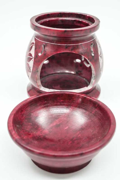 Duftlampe Speckstein Sonne rot 7.5x10cm
