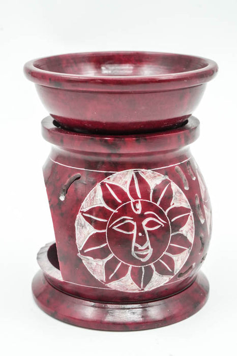 Duftlampe Speckstein Sonne rot 7.5x10cm