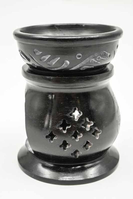 Aroma Lamp Soapstone Ganesha Black 6x9cm