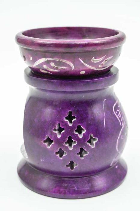 Duftlampe Speckstein Ganesha violett 6x9cm