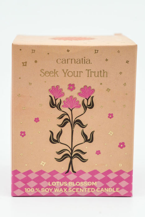 Bougie parfumée « Cherchez votre vérité » - Fleur de lotus, 200 g, 100 % cire de soja