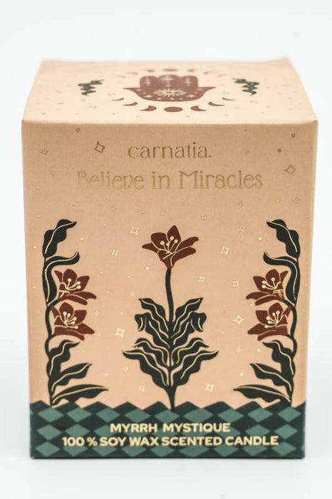 Bougie parfumée Croire aux miracles - Myrrhe Mystique, 200 g, cire de soja 100 % naturelle