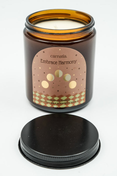 Bougie parfumée Embrace Harmony - Lavande lunaire, 200 g, 100 % cire de soja