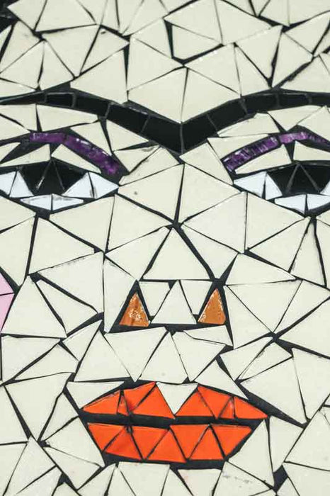 Décoration murale en mosaïque Frida Kahlo multicolore 39x50 cm