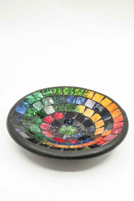 Bol rond en mosaïque, couleurs arc-en-ciel, 20 cm